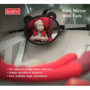 Robins Baby Mirror With Ears